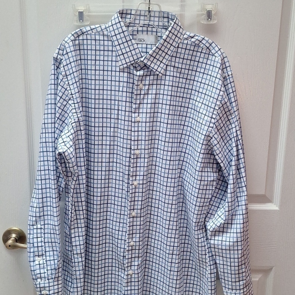 F mens Nordstrom Rack long sleeve button down NICE! shirt 17